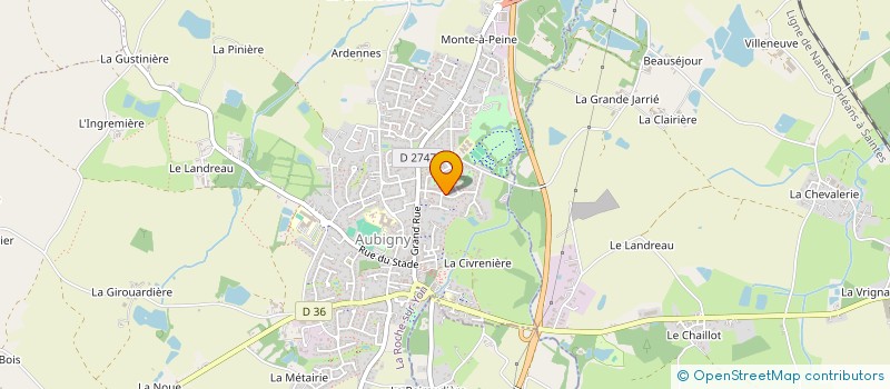 localisation de l'entreprise OCEAN SERVITEL à AUBIGNY-LES CLOUZEAUX