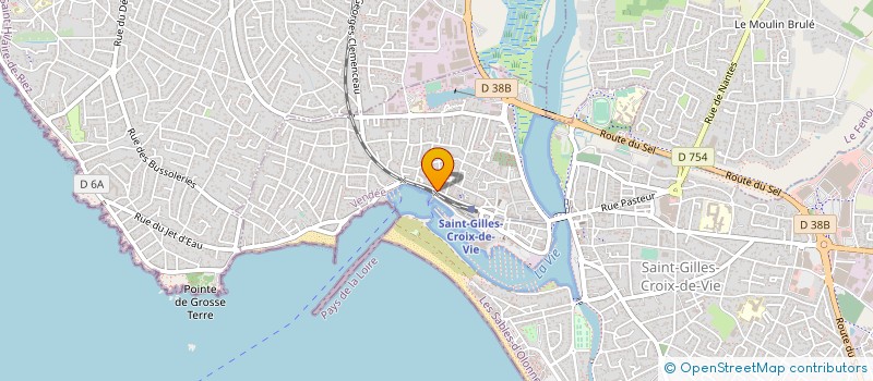 localisation de l'entreprise OCEAN SPORTS ST GILLES CROIX DE VIE à SAINT-GILLES-CROIX-DE-VIE