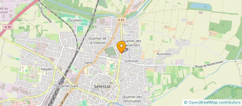 localisation de l'entreprise OCEANE à SELESTAT