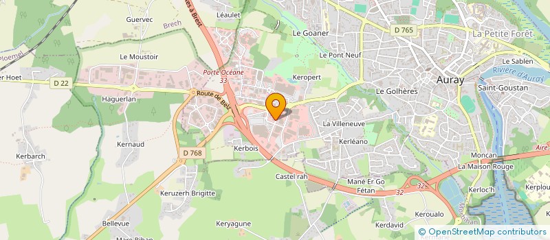 localisation de l'entreprise OCEANE à AURAY