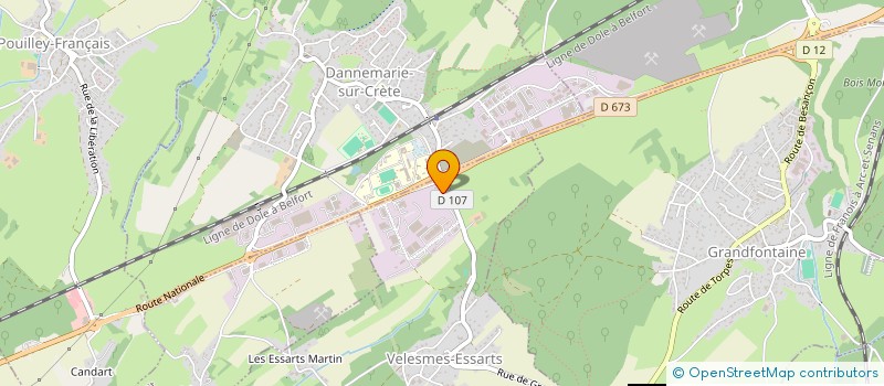 localisation de l'entreprise OCEANE  VELESMES ESSARTS