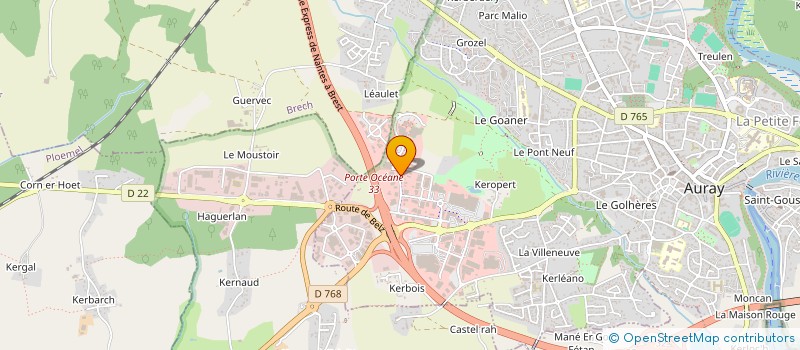 localisation de l'entreprise OCEANE AUTO NET à AURAY