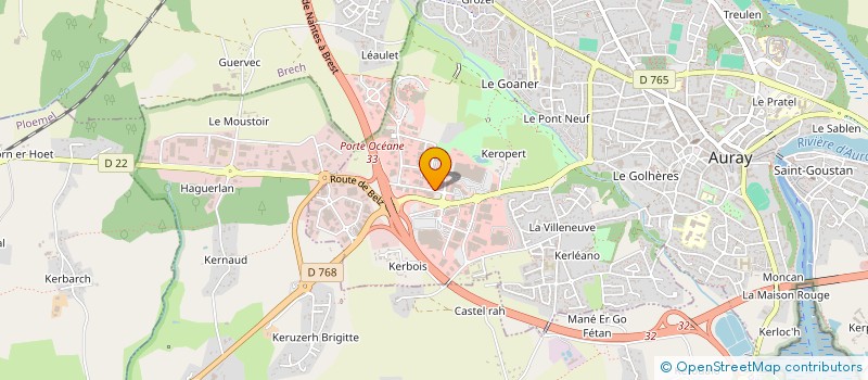 localisation de l'entreprise OCEANE AUTOMOBILES à AURAY