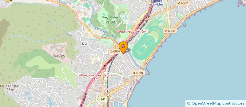 localisation de l'entreprise OCEANE D'AZUR à VILLENEUVE-LOUBET