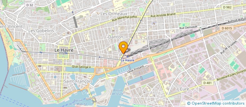 localisation de l'entreprise OCEANE HOTEL à LE HAVRE