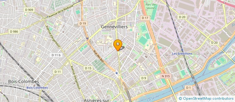 localisation de l'entreprise OCEANE SOCIETE D'EXPLOITATION DE LA STATION SERVICE GIRARDOT à GENNEVILLIERS