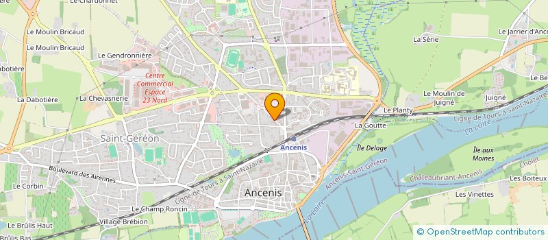 localisation de l'entreprise OCEANIA PISCINES & SPAS  ANCENIS-SAINT-GEREON