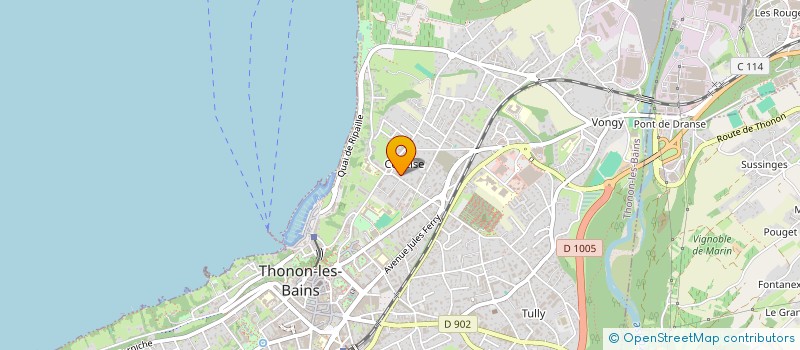 localisation de l'entreprise OCEANIDES à THONON-LES-BAINS
