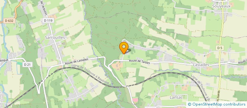 localisation de l'entreprise OCELEC65  LASLADES