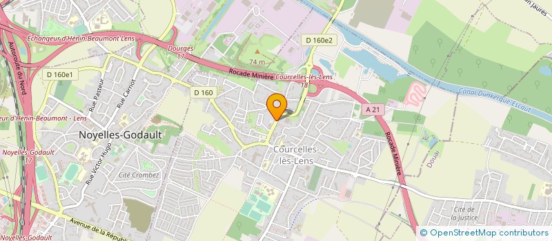 localisation de l'entreprise OCELOT TRANSPORT  COURCELLES-LES-LENS