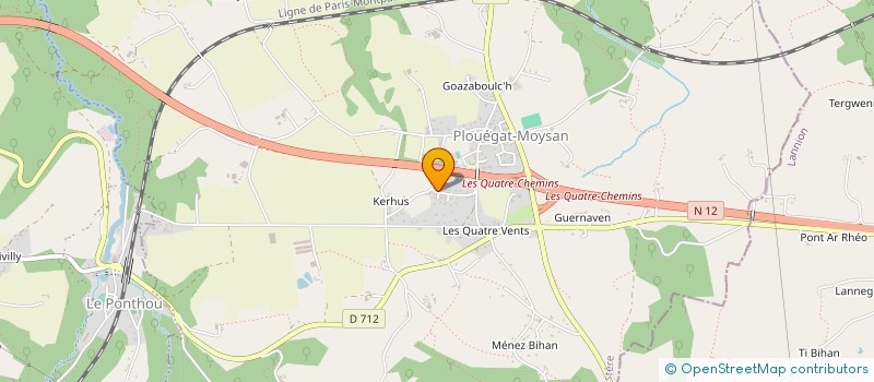 localisation de l'entreprise OCEO  PLOUEGAT-MOYSAN