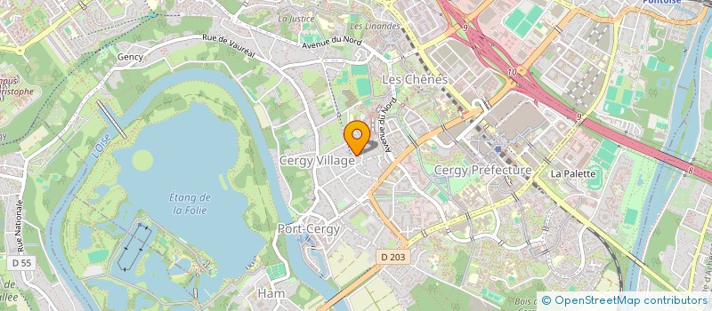 localisation de l'entreprise OCF 34 à CERGY