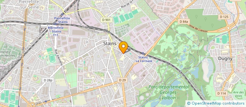 localisation de l'entreprise OCF TRANSPORTS  STAINS