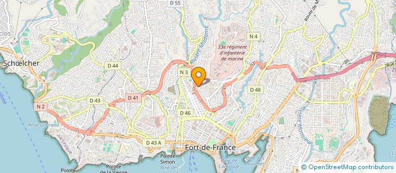 localisation de l'entreprise OCGBNL COORD GROUP BUT NON LUC  FORT DE FRANCE