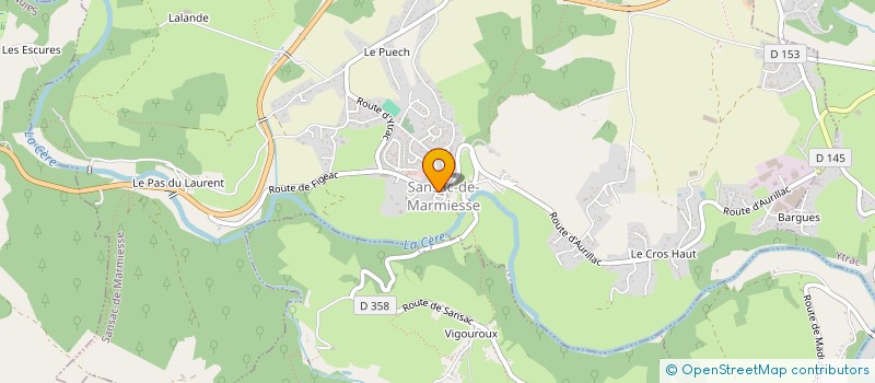localisation de l'entreprise OCHO à SANSAC-DE-MARMIESSE