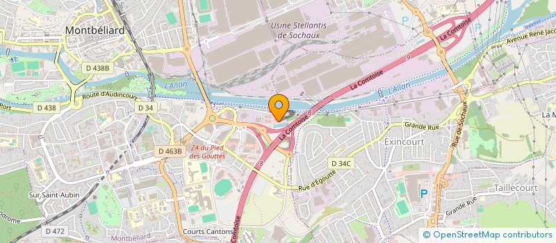 localisation de l'entreprise OCI 25 à MONTBELIARD
