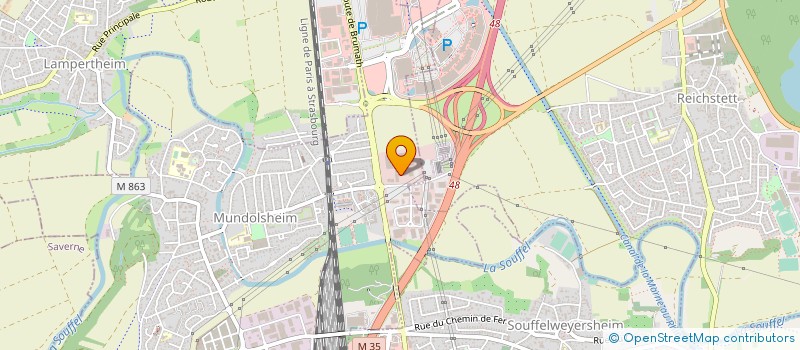 localisation de l'entreprise OCI 67  MUNDOLSHEIM