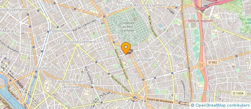 localisation de l'entreprise OCIRP ORGAN RENTE ET PREVOYANCE à PARIS 11