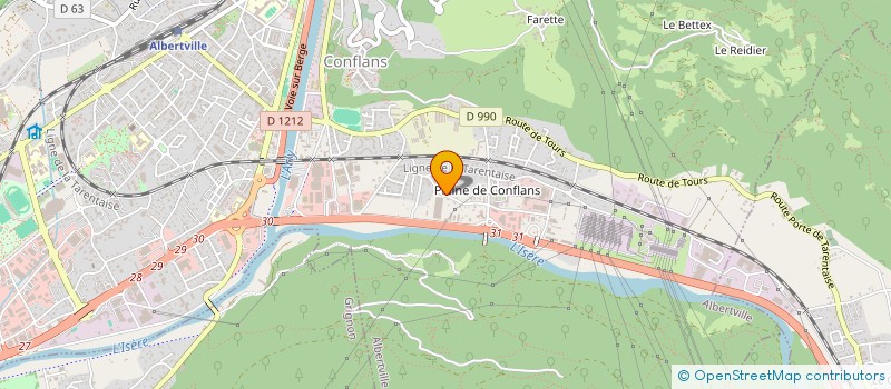 localisation de l'entreprise OCM CONSEILS à ALBERTVILLE