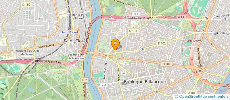 localisation de l'entreprise OCP COACHING à BOULOGNE-BILLANCOURT
