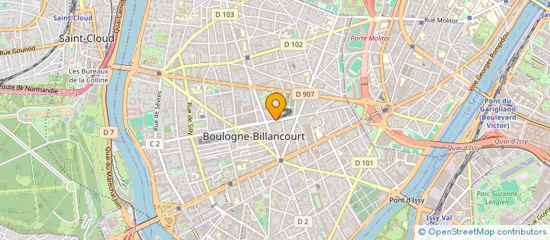 localisation de l'entreprise OCPB SANTE à BOULOGNE-BILLANCOURT