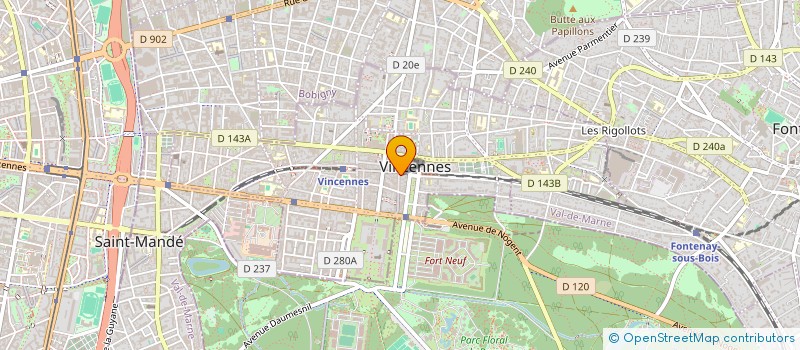 localisation de l'entreprise OCT à VINCENNES