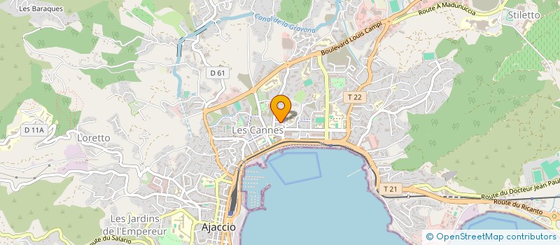localisation de l'entreprise OCTAEDRA à AJACCIO