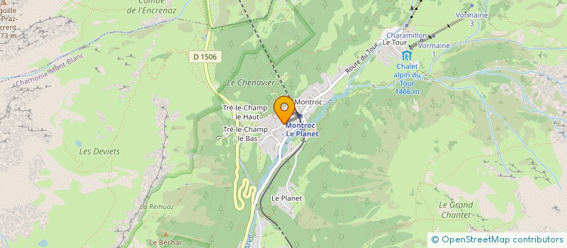 localisation de l'entreprise OCTP CYCLISME  CHAMONIX-MONT-BLANC