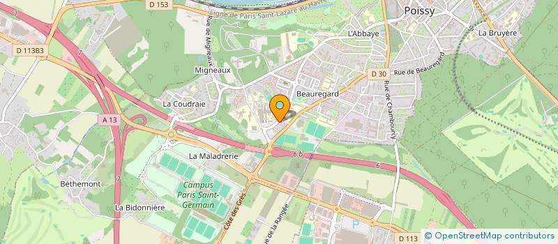 localisation de l'entreprise OD CONSULTING  POISSY