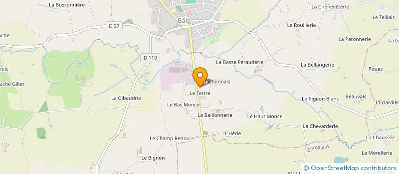 localisation de l'entreprise OD PLAST à BAIS