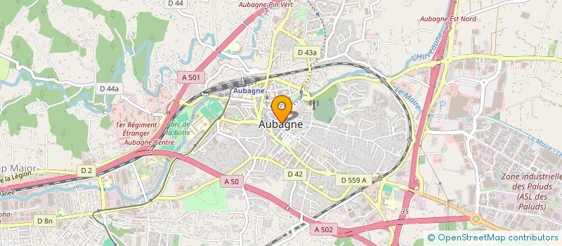 localisation de l'entreprise ODA à AUBAGNE