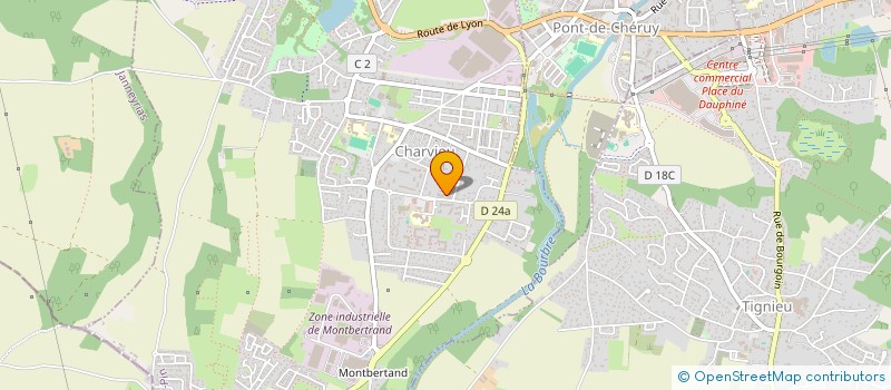 localisation de l'entreprise ODA DISTRIBUTION à CHARVIEU-CHAVAGNEUX