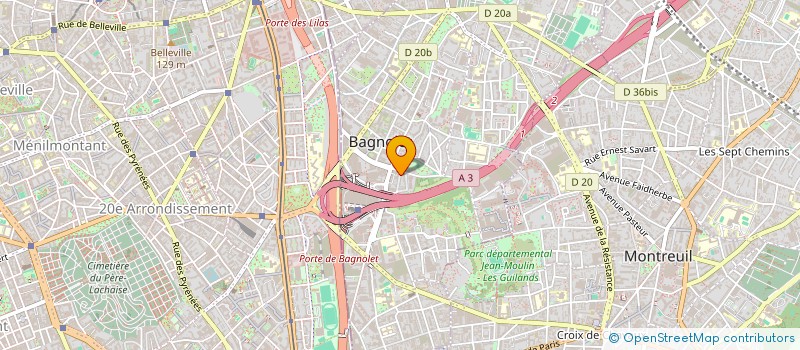 localisation de l'entreprise ODA PRESTIGE à BAGNOLET