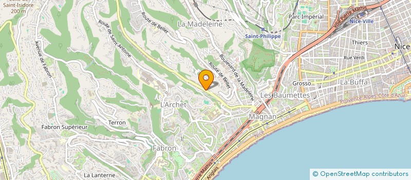 localisation de l'entreprise ODA PROGRES  NICE