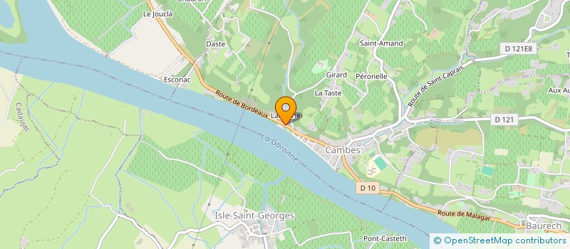 localisation de l'entreprise ODACE à CAMBES