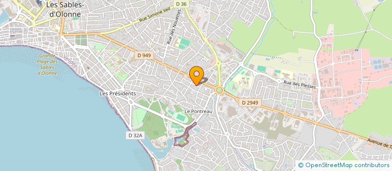 localisation de l'entreprise ODACIEUSE  LES SABLES-D'OLONNE