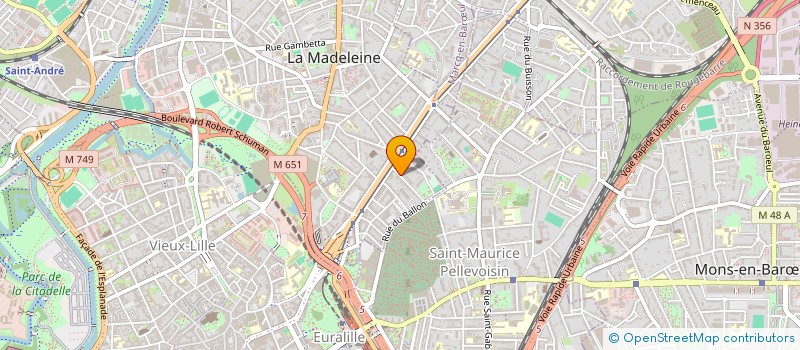 localisation de l'entreprise ODACIEUX à LA MADELEINE