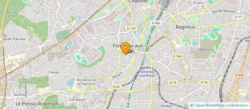 localisation de l'entreprise ODALYON GESTION à FONTENAY-AUX-ROSES