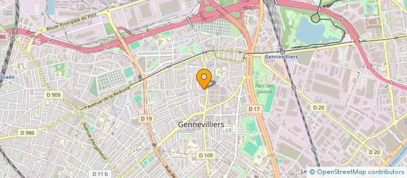 localisation de l'entreprise ODAP SARL à GENNEVILLIERS