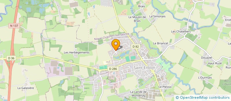 localisation de l'entreprise ODAS  SAINT-ERBLON