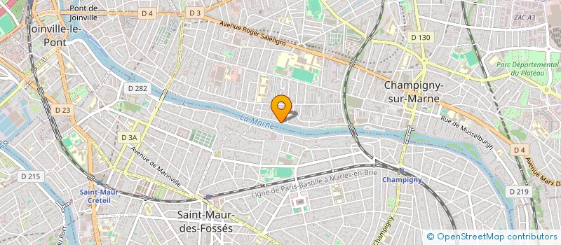 localisation de l'entreprise ODAYA à CHAMPIGNY-SUR-MARNE