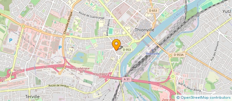 localisation de l'entreprise ODB à THIONVILLE