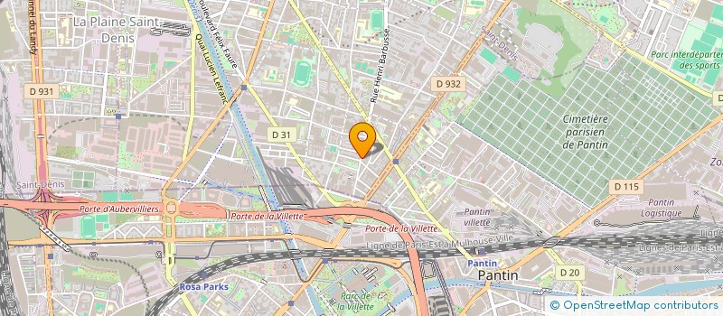 localisation de l'entreprise ODC ETUDE à AUBERVILLIERS
