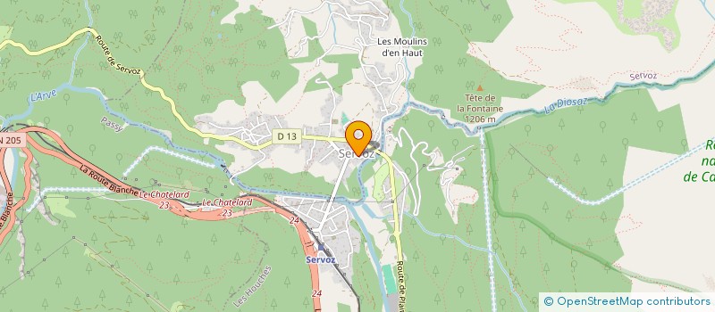 localisation de l'entreprise ODD.  SERVOZ