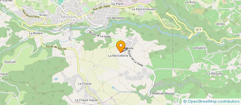 localisation de l'entreprise ODDAM  PELUSSIN