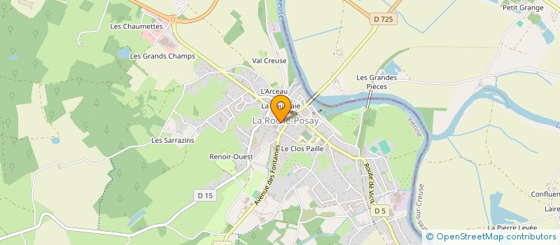 localisation de l'entreprise ODDOZE HERISSE à LA ROCHE-POSAY