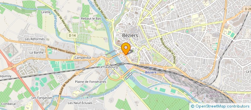 localisation de l'entreprise ODE à BEZIERS