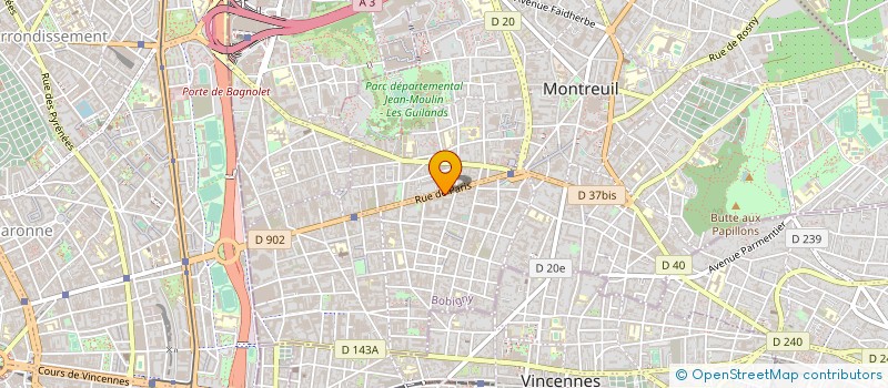 localisation de l'entreprise ODE FORMATION à MONTREUIL