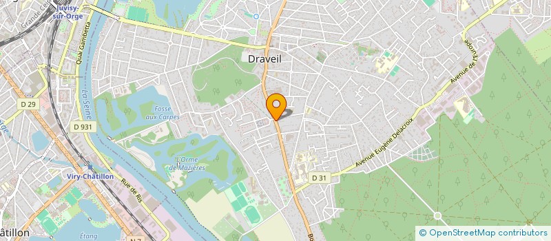 localisation de l'entreprise ODECLIM à DRAVEIL