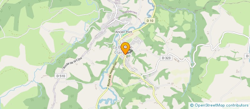 localisation de l'entreprise ODEI GALERIE à LA BASTIDE-CLAIRENCE